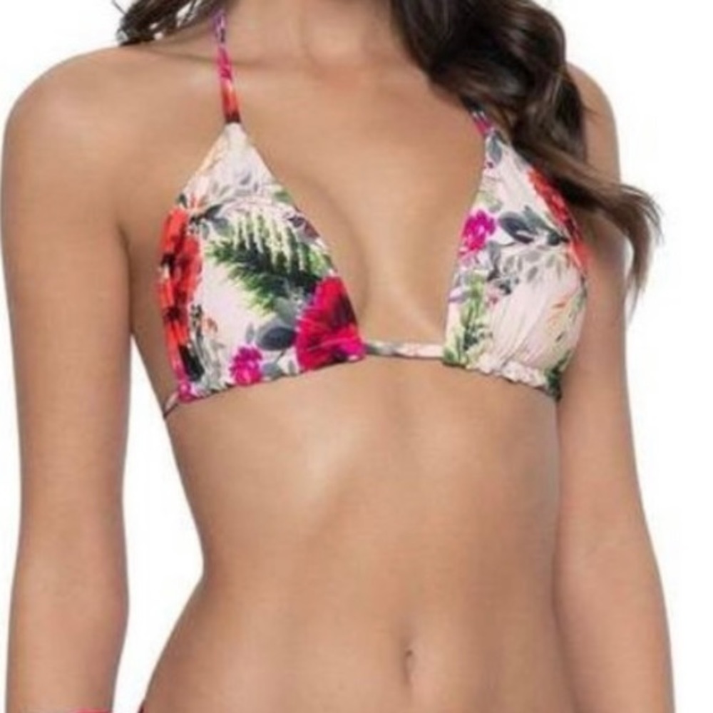 NWT PQ SIZE S DESERT ROSE  REVERSIBLE Triangle tie top